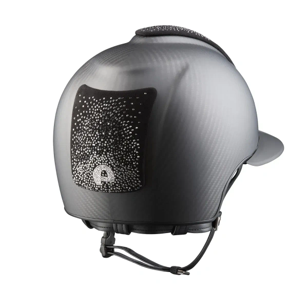 Kask jeździecki z szerokim daszkiem KEP Italia E-Light Carbon Matt 3 Nebula Silver