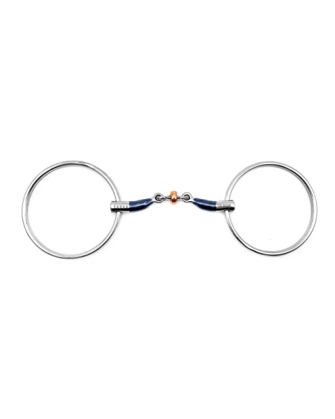 Wędzidło zwykłe z dużymi kółkami FAGER Julia Sweet Iron - podwójnie łamane