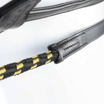 Czarna wodza skórzano-sznurkowa Kavalkade