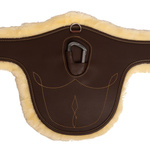 Popręg skokowy z fartuchem i futrem syntetycznym Kentucky Horsewear Sheepskin Stud Girth