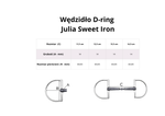 Wędzidło D-ring FAGER Julia Sweet Iron - podwójnie łamane