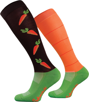 Podkolanówki jeździeckie Comodo Funny Design - Marchew