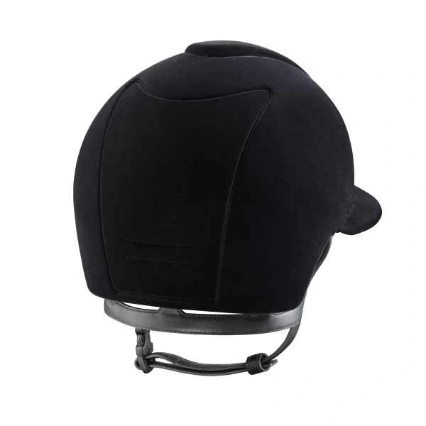 Kask jeździecki z szerokim daszkiem KEP Italia Cromo 2.0 Black Velvet Crystal Frame