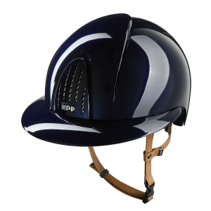 Kask jeździecki z szerokim daszkiem KEP Italia Smart Nova Polish Blue/Beige
