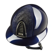 Kask jeździecki z szerokim daszkiem KEP Italia Cromo 2.0 Polish Nebula Blue/Silver