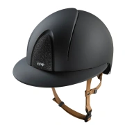Kask jeździecki z szerokim daszkiem KEP Italia Smart Nova Black/Beige Textile Star Black
