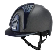 Kask jeździecki KEP Italia E-Light Carbon Matt 3 Blue Inserts