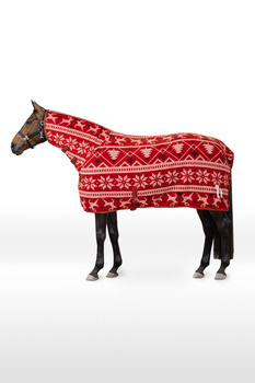 Derka polarowa z kapturem Horze Christmas