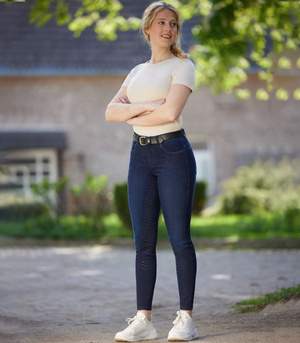 Bryczesy damskie z pełnym lejem silikonowym ELT Luna Jeans