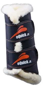 Ochraniacze ujeżdżeniowe z futrem, przednie eQuick eTraining Fluffy Front