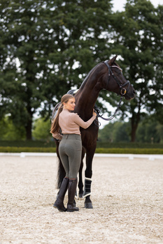 Bryczesy zimowe z pełnym lejem silikonowym Horze Noelle