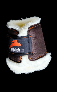 Ochraniacze ujeżdżeniowe z futrem, tylne eQuick eTraining Fluffy Rear
