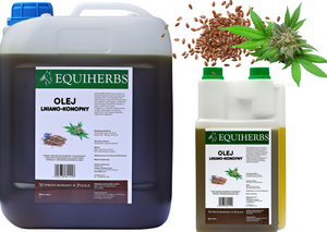 Olej lniano-konopny dla koni Equiherbs 