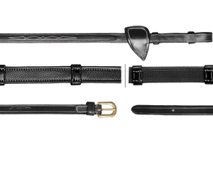 Wodze skórzane z naciągiem gumowym i stoperami Dy'on D Collection DY05G