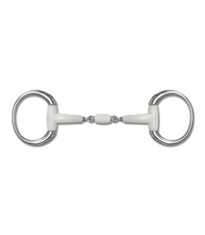 Wędzidło oliwkowe smakowe Happy Mouth Contour - podwójnie łamane z rollerem