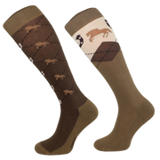 Podkolanówki jeździeckie Comodo Funny Design - Podkowa Karo