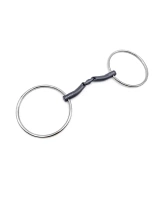 Wędzidło zwykłe z dużymi kółkami FAGER Maria Titanium - podwójnie łamane