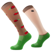 Podkolanówki jeździeckie Comodo Funny Design - Jabłko