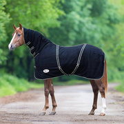 Derka polarowa z kapturem i pasami York Rosalie