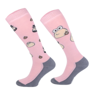 Podkolanówki jeździeckie Comodo Funny Design - Pou Pink