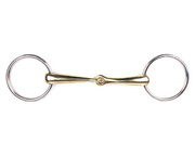 Wędzidło zwykłe QHP German Silver - pojedynczo łamane