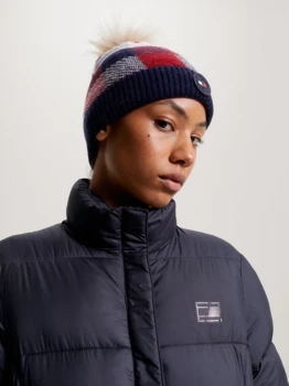 Czapka z pomponem TOMMY HILFIGER EQUESTRIAN JESIEŃ/ZIMA 2023