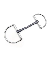 Wędzidło D-ring FAGER Emil Titanium - podwójnie łamane