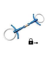  Wędzidło zwykłe z krótkimi wąsami FAGER Oscar Titanium - podwójnie łamane