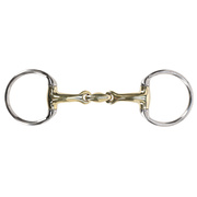 Wędzidło oliwkowe QHP Argentan  - podwójnie łamane