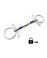 Wędzidło zwykłe z wąsami FAGER Martin Sweet Iron - podwójnie łamane