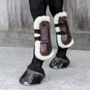 Ochraniacze przednie z futrem Kentucky Horsewear Bamboo Velcro