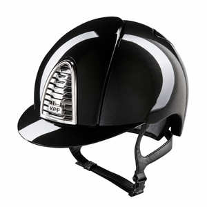 Kask jeździecki KEP Italia Cromo 2.0 Black Polish/ Chrome Ventilation Grille