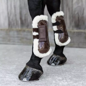 Ochraniacze przednie z futrem Kentucky Horsewear Bamboo Velcro