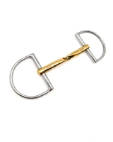 Wędzidło D-ring FAGER Carter Sweet Gold - pojedynczo łamane