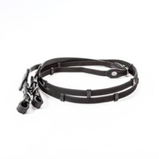 Wodze ogumowane ze stoperami Kavalkade - szerokość 20 mm