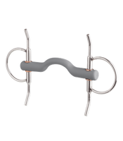 Wędzidło oliwkowe z wąsami Beris - językowe 18 mm