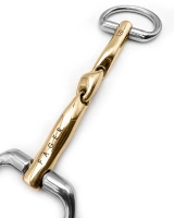 Wędzidło oliwkowe FAGER Celice Sweet Gold Bradoon - podwójnie łamane