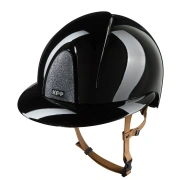 Kask jeździecki z szerokim daszkiem KEP Italia Smart Nova Polish Black/Beige Star Silver