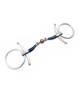 Wędzidło zwykłe z wąsami FAGER Julia Sweet Iron - podwójnie łamane