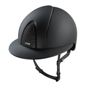 Kask jeździecki z szerokim daszkiem KEP Italia Smart Nova Black Textile Star Black