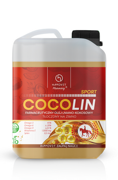 Olej lniano-kokosowy Hippovet Pharmacy Cocolin SPORT