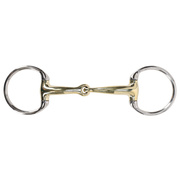 Wędzidło oliwkowe QHP Argentan - pojedynczo łamane