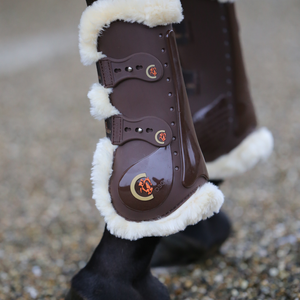 Ochraniacze przednie z futrem Kentucky Horsewear Sheepskin Elastic